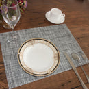 Home Dining Table Restaurant Cafe Table Use PVC Solid Insulation Heat Bowl Placemat Dining Pad Western Table Mat Placemat White Grey