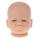 Real Soft Vinyl 18inch Reborn Awake Baby Doll Newborn Unpainted Head Sculpt Kit DIY Accs