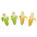 4pcs/Pack Creative Kid's Cartoon Colorful Banana Fruit Rubber Pencil Eraser