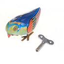Retro Style Wind Up Blue Bird Toy Pecking Song