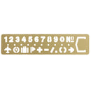 Numbers Symbols Template Ruler Drafting Drawing Stencil for DIY Crafts Kids Toys