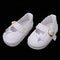 1/3 BJD Girl Dolls Princess Shoes - PU Leather Belt Casual Flats - for LUTS for DOD for Lolita Dolls Party Clothing Accessory White