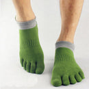 1 Pairs Men's 5 Toe Socks Sports Five Finger Socks Breathable - Green
