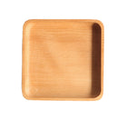 Wooden Serving Tray Dinner Plate Serving Tea Breakfast Beech Kitchen Platter Square Shaped 13Ã—13Ã—2.5 cm