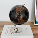 5.5 Inch Small Black Golden Illuminated World Globe Alloy Desktop Rotating World Map Globe, Kids Educational Toy Gift