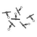 7 Pieces Fishing Crimp Swivels Cross-line Crane Swivel Tackle Connector Fishing Accessories 1/0