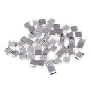 50Pcs 8.8x8.8x5mm Aluminum Mini LED/Power IC Heat Sink Cooling Fin Silver