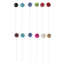 12 Pieces Round Crystal Hijab Pins Scarf Shawl Safety Pins Dressmaking Pins Fashion Jewelry Brooch