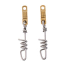 2Pcs Heavy Duty Fishing Ball Bearing Swivels Big Game Quick Change Corkscrew Swivels with Swirl Connector Carp Fishing Tackle