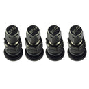 4PCS Aluminum Bolt-in Car Tubeless Wheel Tire Valve Stem With Dust Cap Gray