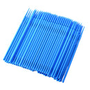 100pcs Eyelash Extension Micro Brushes Disposable Individual Mascara Applicators - Blue