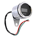 Chrome Finish Digital Tachometer for 12V Motorcycle ATVs Dirt Bike