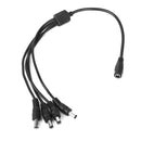 For CCTV Camera 4 Channel Cable Splitter DC 1 Female to 4 Male 5.5x2.1mm