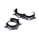 Women Men Fashionable Stainless Steel Punk Cool Hip Hop Stud Cuff Clip On Earring Jewelry Black 0.39 inch
