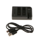 Portable 3-Channel Charger Battery & Remote Control Charging Dock for GoPro