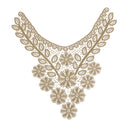 Flower & Leaf Embroidered Lace Collar Trim Clothes Sewing Applique for Woman