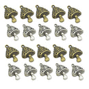 20Pcs Mini Metal Mushroom Charms Pendants DIY Jewelry Making Finding Crafts