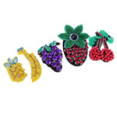 5 Pieces/Set Chic Fruits Patch Beads Rhinestone Applique Badge Hat Fabric Craft