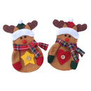 Dinner Tableware Cutlery Case Bag Cover Pouch Spoon Reindeer Bag Christmas Dinner Decor Set of 2
