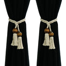 1 Pair Curtain Tie Backs Rope Tiebacks Window Sheer Voile Blackout Tassle Holdbacks