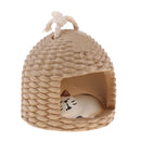 1/12 Miniatures Dollhouse Resin Lovely Cat With Nest Home Decoration Accessories