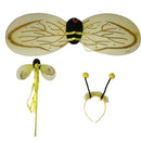 3Pc Bumble Bee Honey Girls Kids Fairy Halloween Fancy Dress Up Party Costume
