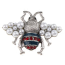 Cute Bee Alloy Pearl Brooch Pins Rhinestone Jewelry Accessories Charm Gifts