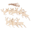 Pieces of 10 Rustic Blank Deer Wooden Pieces Gift Tags Xmas Tree Pendents DIY Craft