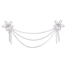Elegant Lady Girls Rhinestones Flower Forehead Chain Hair Comb Headpieces