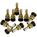 10 Pieces Car Truck TR501 Straight Copper Tubeless Tire Wheel Valve Stem Universal,1.9inch