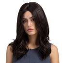 Women's Middle Part Long Wavy Synthetic Hair Heat Resistance Wig Daily Cosplay Costume Party Full Head Wigs Black