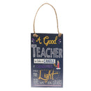 Sweet Wooden Hanging Plague Teacher is Like a Candle Hanging Wall Sign Decor