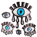 5 Pieces/set Eyes Design Sequins Patches Embroidered Applique Embellishment Sewing on Iron on Clothes Craft