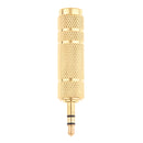 1x 3.5mm 1/8inch Male To 6.5mm 1/4inch Female Stereo Audio Adapter Connector A High Quality Adapter Gold Plug In Metal, Durable