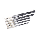 5 Pieces Hexagonal Shank Three Sharp Carpenter Woodworking Drill 4-10mm HSS Twist Drill Bits Set