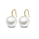 9-10MM 5 Pairs Pearl Imitation Earrings Fashion Round Ball Ear Hook Dangle Jewelry