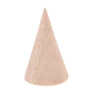 Unpainted Plain Cone Shaped Wooden Ring Jewelry Display Stand Holder Organizer M