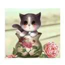5D DIY Diamond Mosaic Cute Cat Diamond Paste Painting Cross Stitch/30*30cm