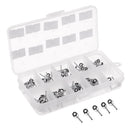 100Pcs/box Steel Fishing Rod Guides Replacement Tip Ring Ceramic Guide Eye