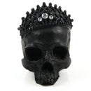 Black Replica Carving Model Skull Crown Human Head Medical Model Pub Decor