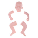 Real Touch Soft Silicone 20inch Reborn Kits Lifelike Sleep Baby Doll Blank Head Limb Mold DIY Making Accessories