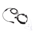 Flexible Throat Mic Microphone Covert Acoustic Tube Earpiece Headset With Finger PTT for Kenwood Baofeng Quansheng,PuXing,Wouxun,WEIERWEI Two Way Radio Walkie Talkie 2pin Type