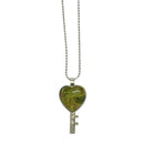 1 Piece Beads Chain Pendant Heart Key Pendant Key To My Heart Classic Rhinestone Fancy Necklace