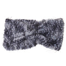 Women's Yoga Sportswear Knitted Ear Warmer Bow Crochet Winter Headwear Headwrap Hair Band Headband Dark Grey