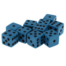 Pack of 10 Pieces 18mm Six Sided D6 Spot Dice for D&D TRPG Party Game Toy Blue