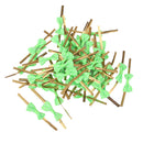 Lovely Cute Ribbon Bowknot Design Metallic Twist Ties Wedding Birthday Party Supplies PACK OF 50PCS Green