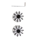 2 Pieces Motorcycle Front Axle Nut Cover Kit for Harley XL883/1200 X48 Black