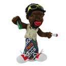 30cm Electronic Plush Jamaican Man Doll Toy Halloween Ornaments Desk Decor