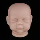 Handmade Unpainted 22inch Reborn Doll Head Sculpt Model Silicone Head Carving Mold