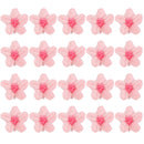 4.5cm Handmade Knitted Crochet Flowers Appliques for Card Making Scrapbooking Clothing Sewing Craft DIY Pack of 20PCS -Pink